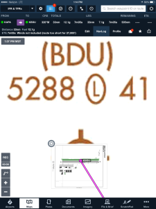 Image 5: KBDU Foreflight Taxi Diagram loaded to Lo Alt map on iPad mini